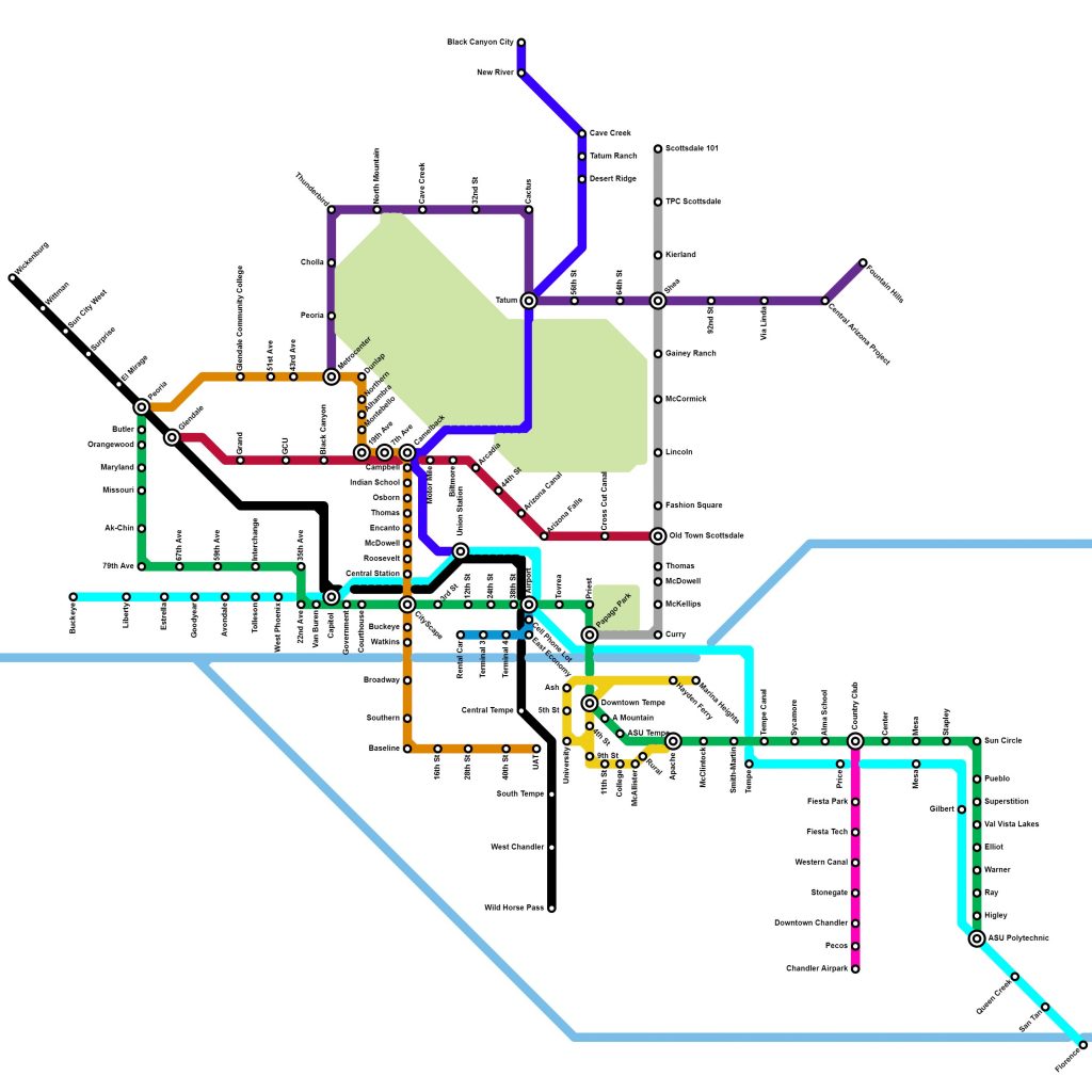 Phoenix Mass Transit Map