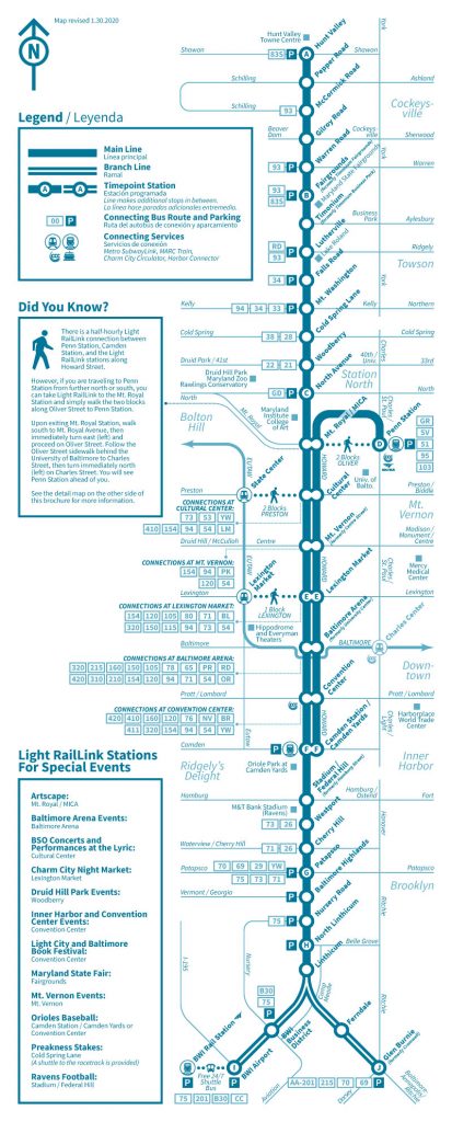 Baltimore Transit Map