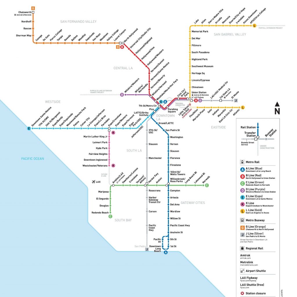 Los Angeles Transit Map