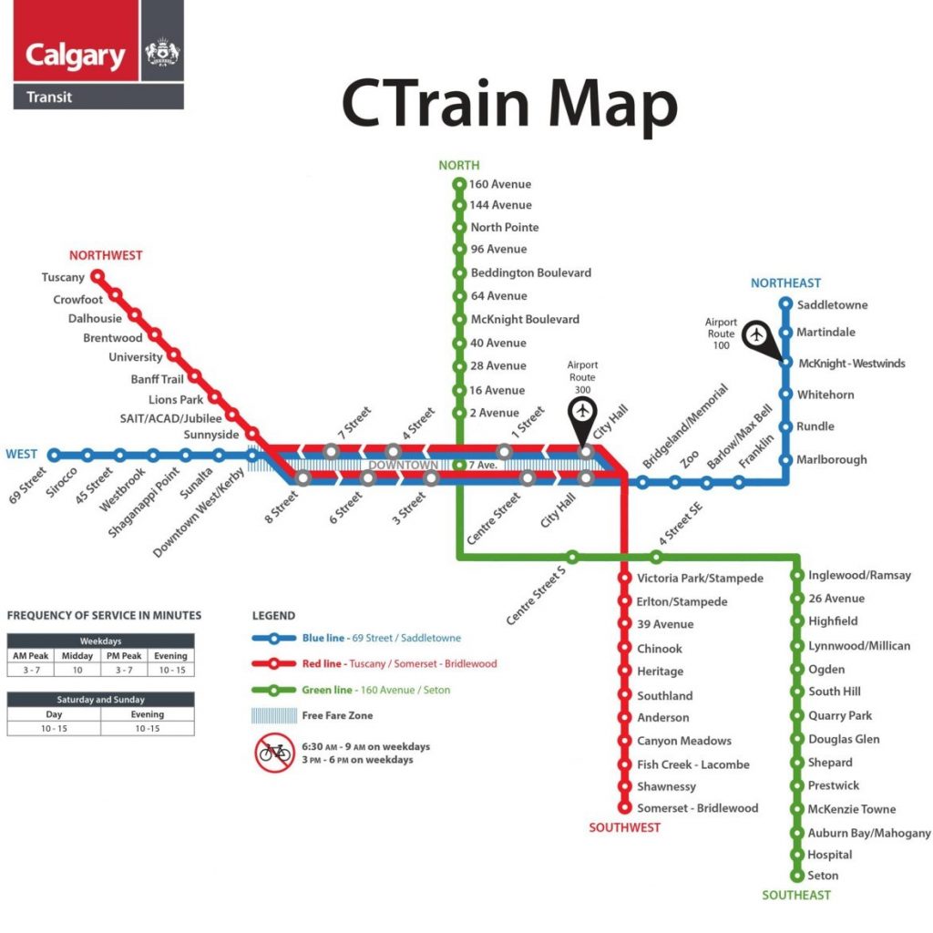 Calgary Transit Map