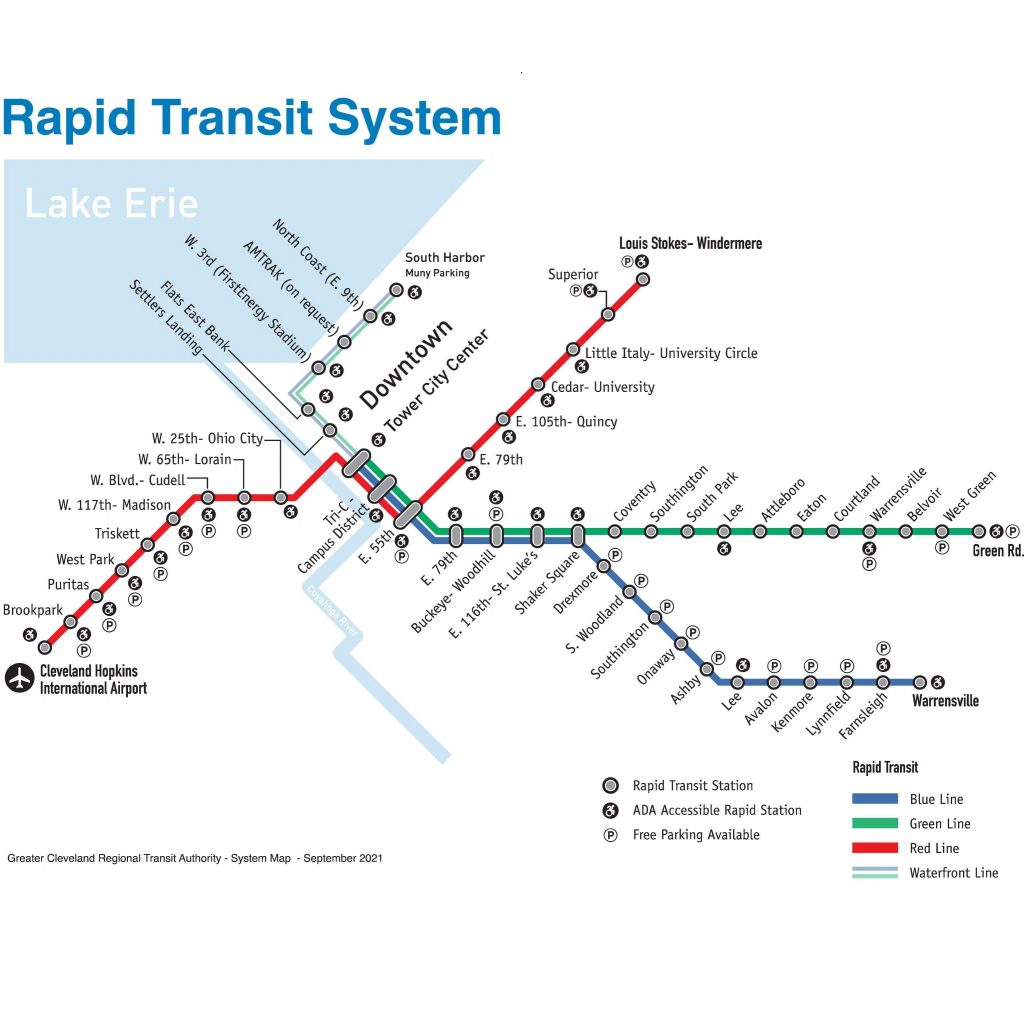 Cleveland Mass Transit Map