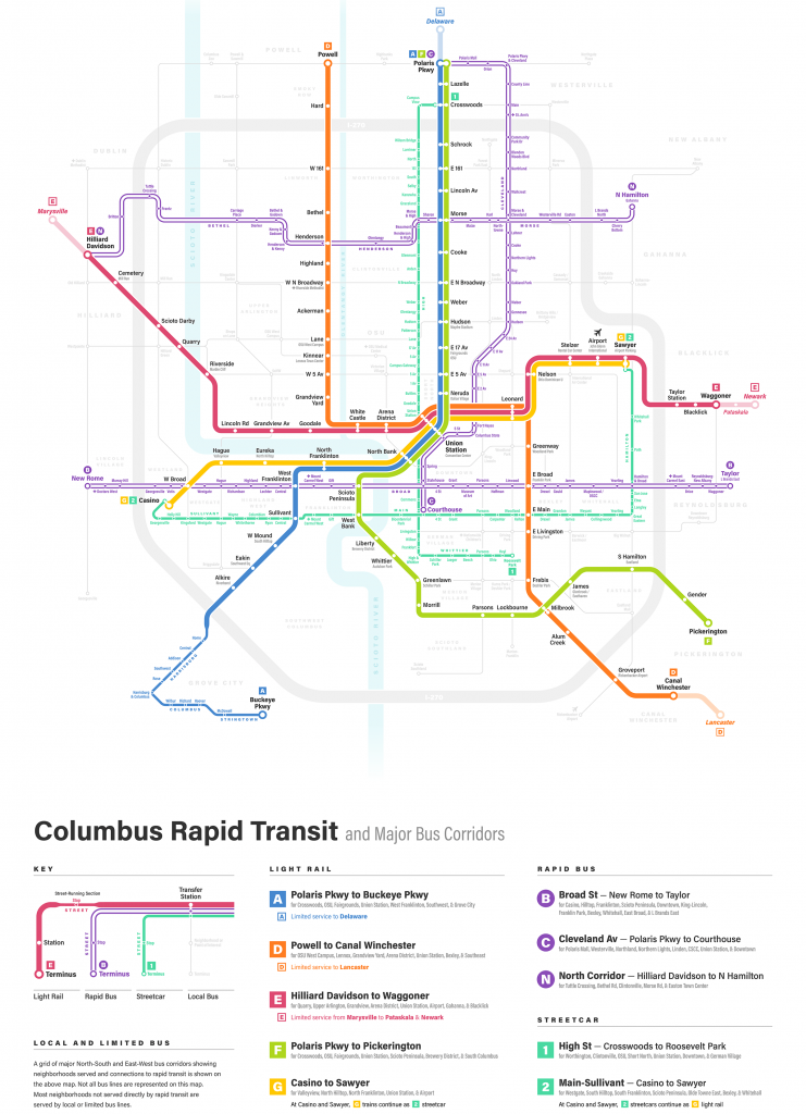 Columbus Mass Transit Map